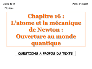 L`atome et la mécanique de Newton