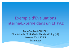 Exemple d`évaluation Interne / Externe dans un EHPAD