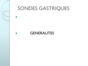 Sondes gastriques - IFSI Charles-Foix
