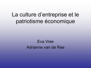 La culture d`entreprise et le patriotisme économique