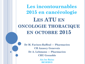 ATU onco thoracique - Incontournables 2015