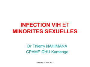Infection VIH et Minorités Sexuelles