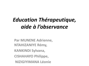 Education Thérapeutique, aide à l`observance