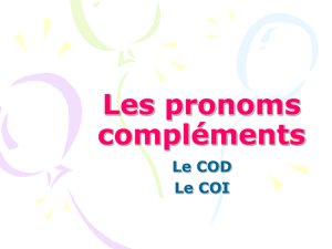 Les pronoms compléments - FL