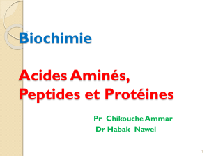 les acides aminés - medecine dentaire alger 2014-2015