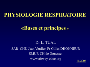 Physiopathologie respiratoire