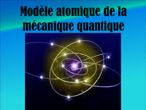 Modèle atomique de la mécanique quantique Nombre quantique l