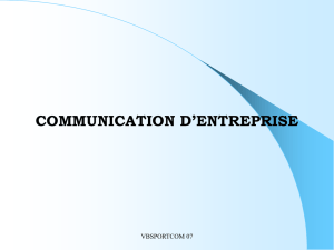 PARTIE 1 2 – la communication d`entreprise