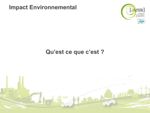 Impacts environnementaux