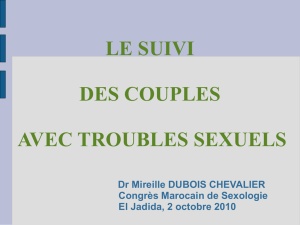 Suivi couples troubles sexuels - Association Marocaine de sexologie