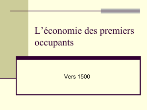 L`économie des premiers occupants - Les classes de Mme Konan-W.