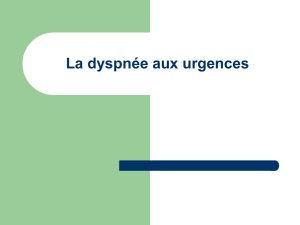 La dyspnée aux urgences