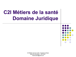 C2I Métiers de la santé Domaine Juridique