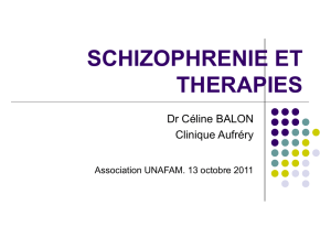 Schizophrénie et thérapies (conférence octobre 2011)