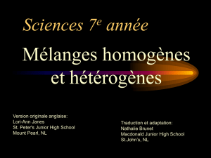 Sc7.3 - ppt2 - Mélanges et homogènes et hétérogènes
