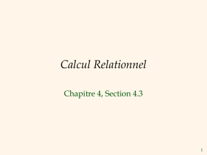 Calcul Relationnel