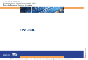 Bases de Données Avancées - TP2: SQL - HEC Lausanne