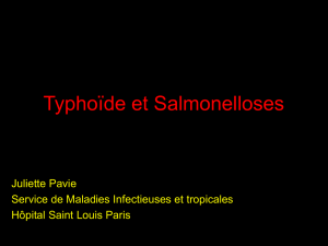 Typhoïde et salmonelloses