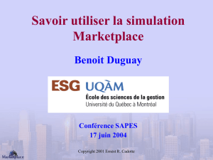 Savoir utiliser la simulation Marketplace