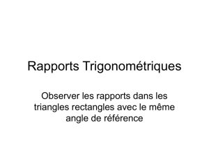 Rapports Trigonométriques