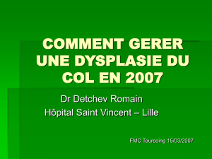 Dysplasie - FMC de Tourcoing