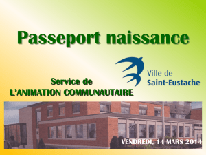 Passeport naissance de la municipalité de Saint
