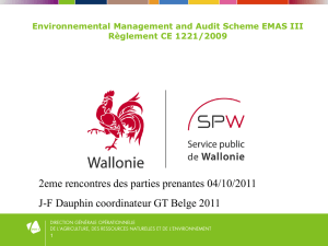Environnemental Management and Audit Scheme EMAS III