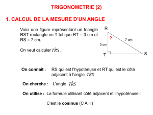 1. calcul de la mesure d`un angle trigonometrie (2)