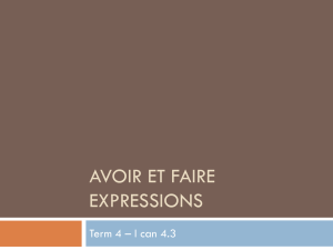 Avoir Expressions