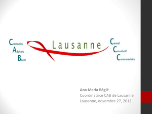 Structure du CAB de Lausanne - Journée mondiale de lutte contre le