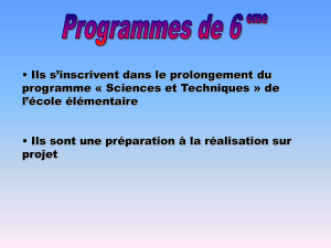 Programme 6eme