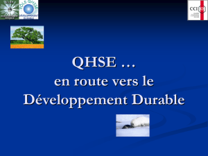 Développement Durable et QHSSE