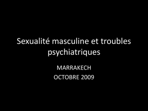Séxualite masculine et troubles psychiatriques