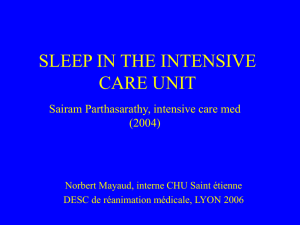 sleep in the intensive care unit