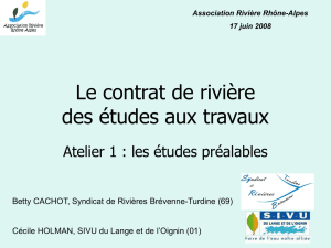 Présentation 5 - Atelier 1 - Association Rivière Rhône Alpes