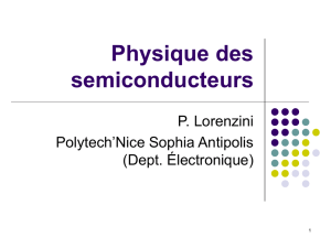 Physique des semiconducteurs
