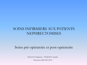 Les soins post opératoires - IFSI Charles-Foix