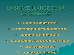 la surveillance de la grossesse