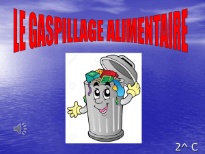 le gaspillage alimentaire