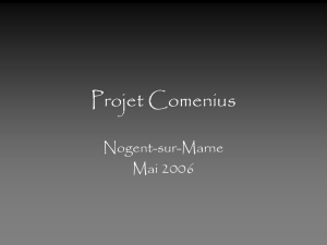 Projet Commenius