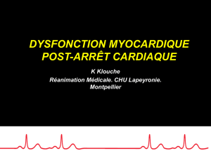 Dysfonction myocardique post