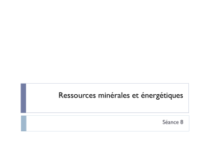 Ressources minérales et énergétiques