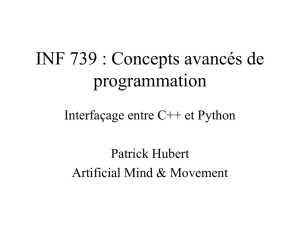 INF 739 : Concepts Avancés de Programmation