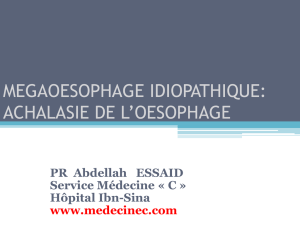 Mégaoesophage - Service Médecine "C"