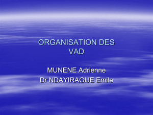 Organisation des VAD