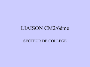 LIAISON CM2/6éme