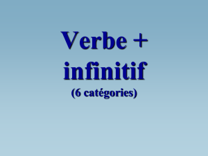 Verbe + infinitif