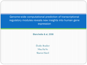 Genome-wide computational prediction of trancriptional regulatory