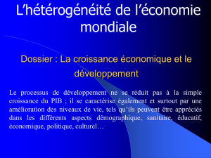 L`hétérogénéité de l`économie mondiale
