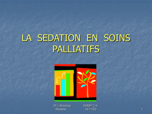 la sedation en soins palliatifs